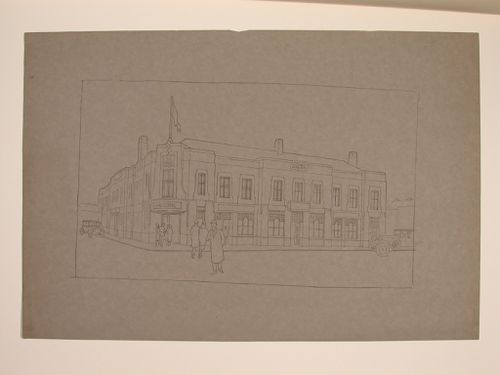 Perspectival views showing and Ind. Coope & Co. Ltd. Hotel, England