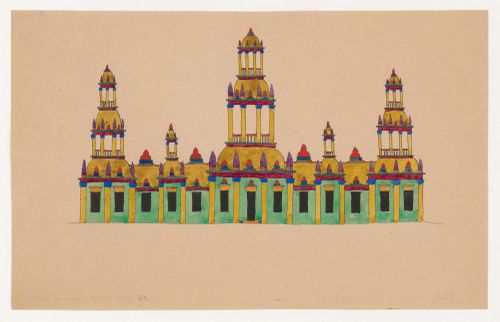 Visionary design for a building, probably a castle