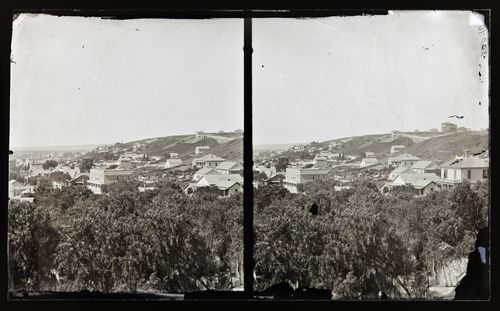 Stereograph of panorama of Los Angeles, California, United States of America