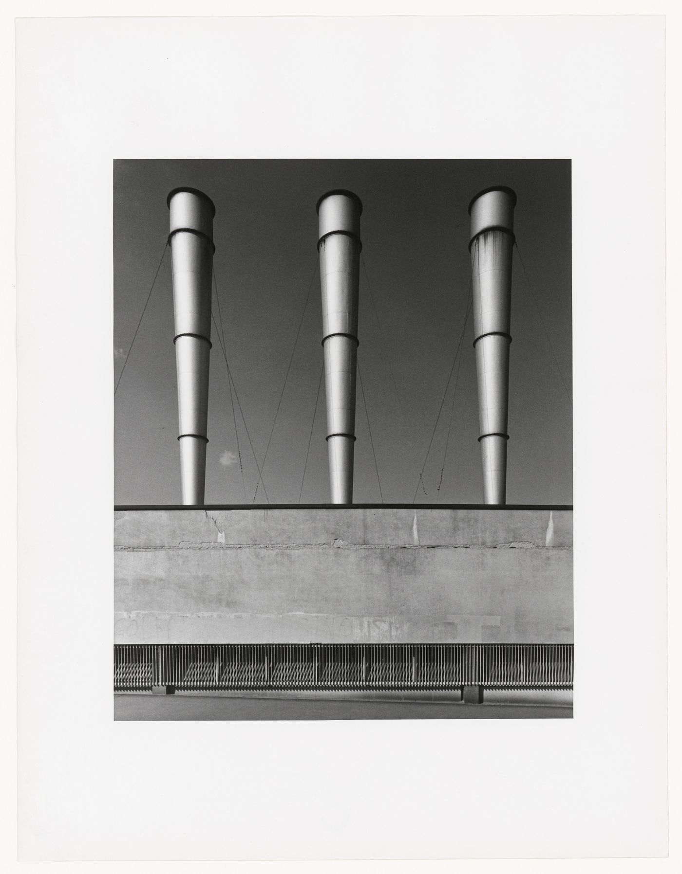 View of three smoke towers, via Giovanni Ferrari, Milan, Italy