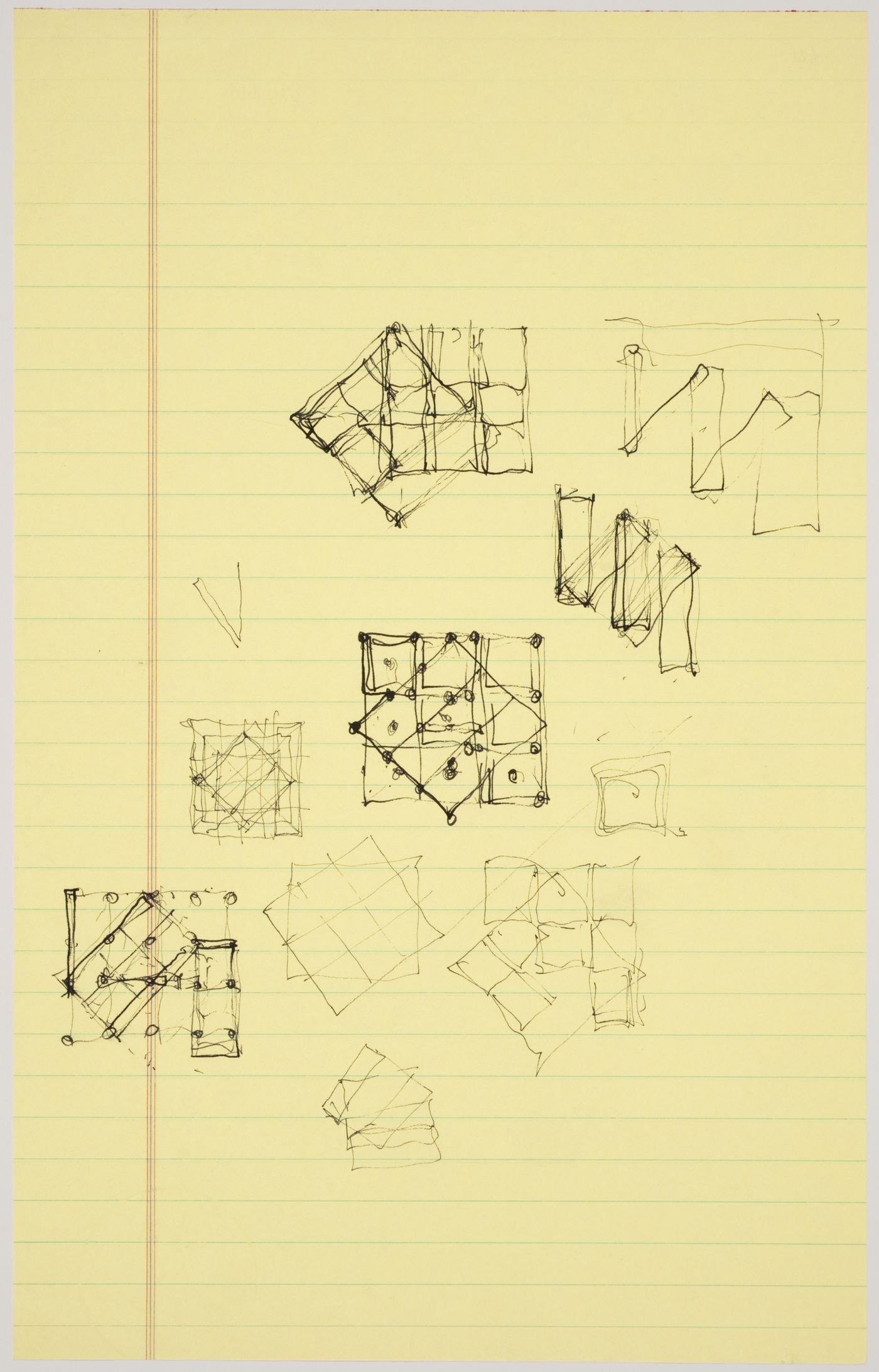 Diagrammatic plans for House III (Miller House), Lakeville, Connecticut