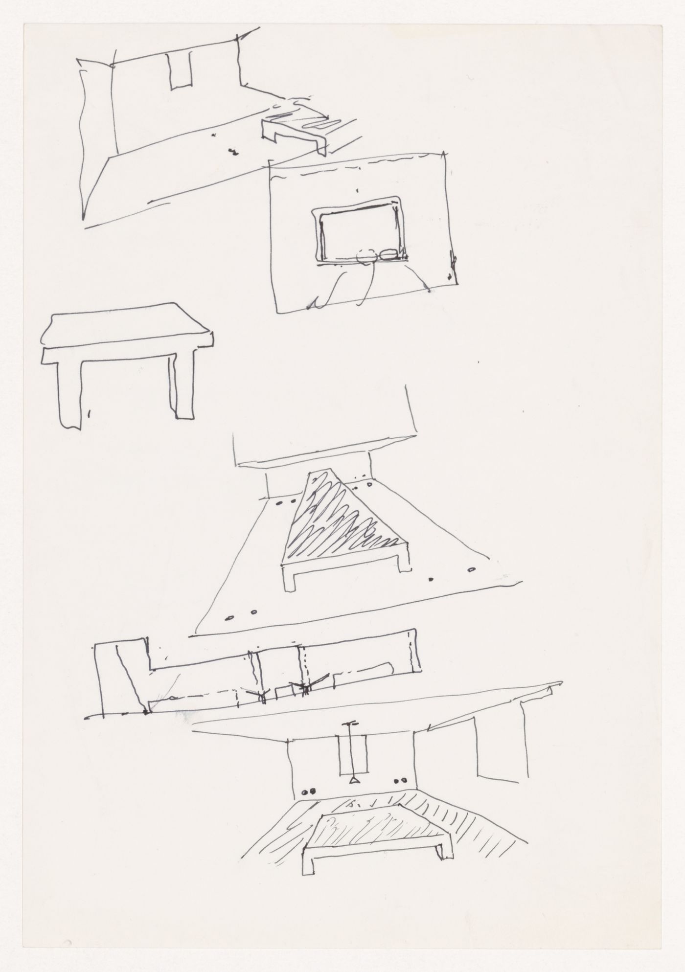 Sketches for Centro Galego de Arte Contemporânea [Galician Centre of Contemporary Art], Santiago de Compostela, Spain