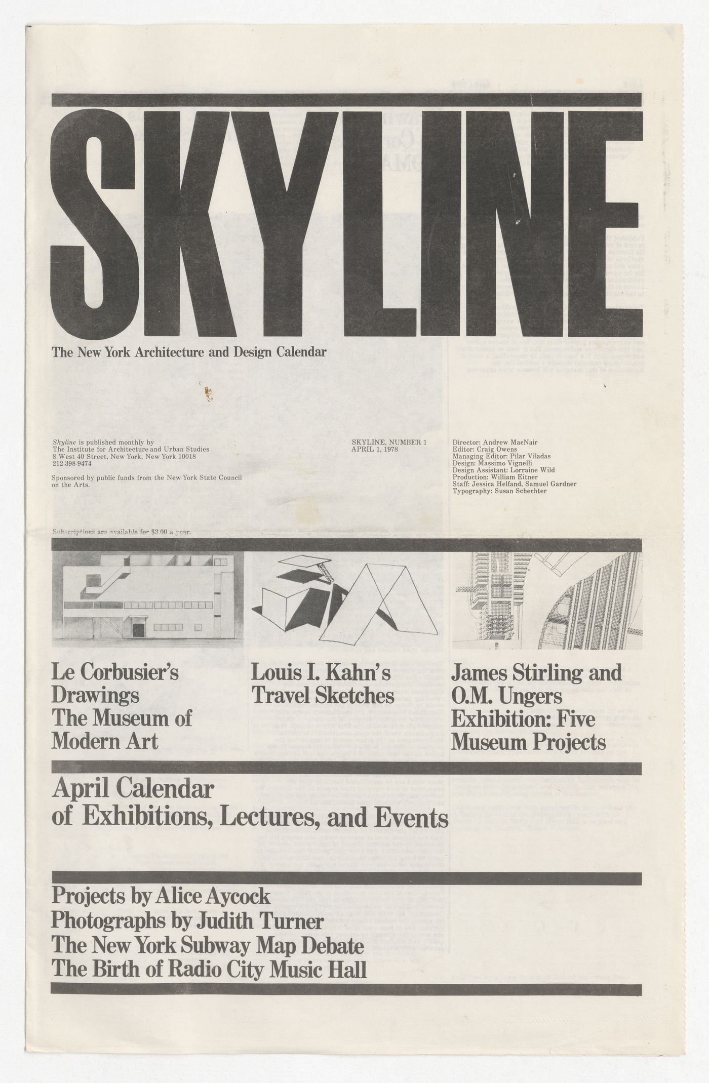 Incomplete issue of Skyline no 1