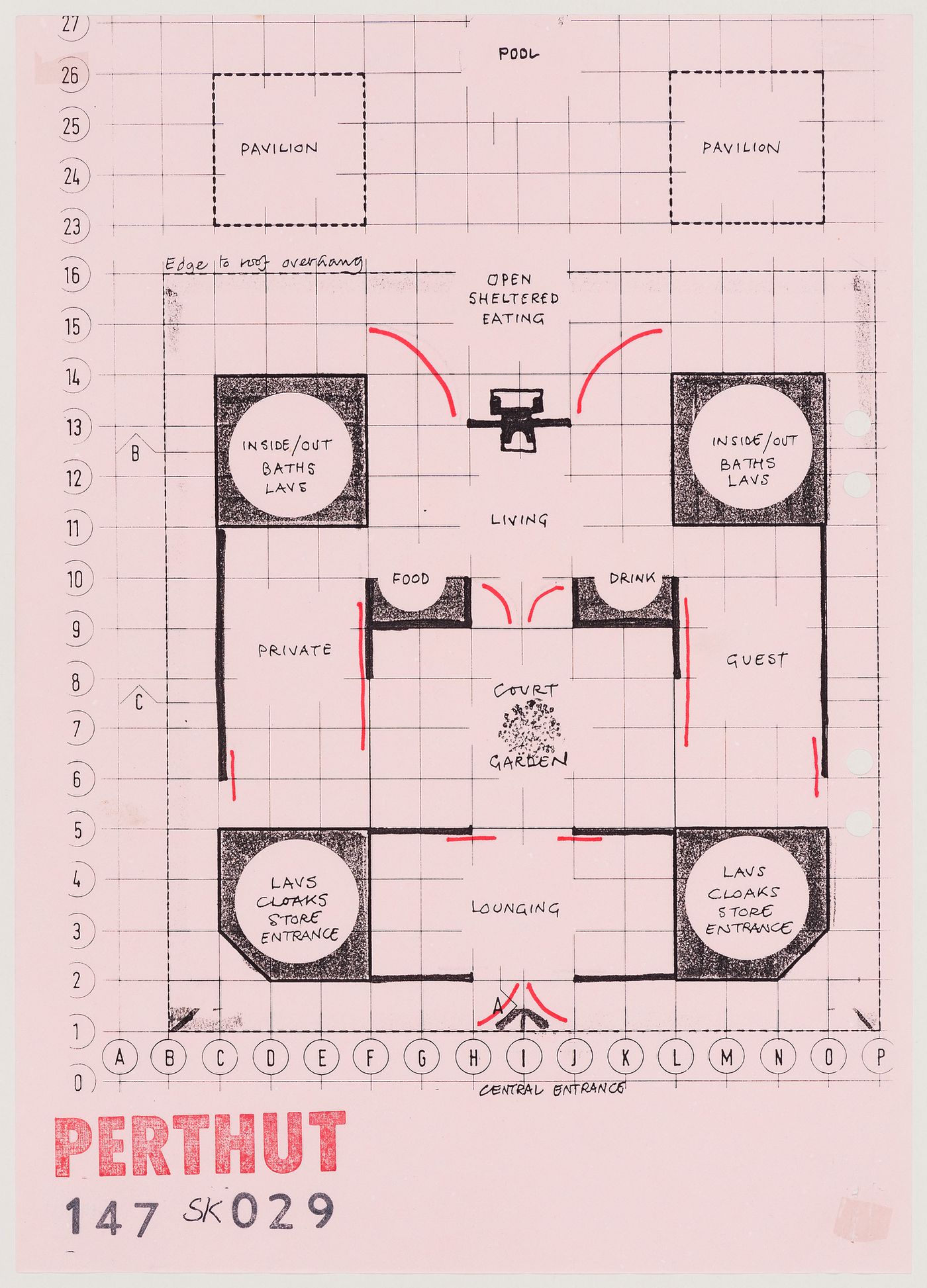 Perthut House: plan