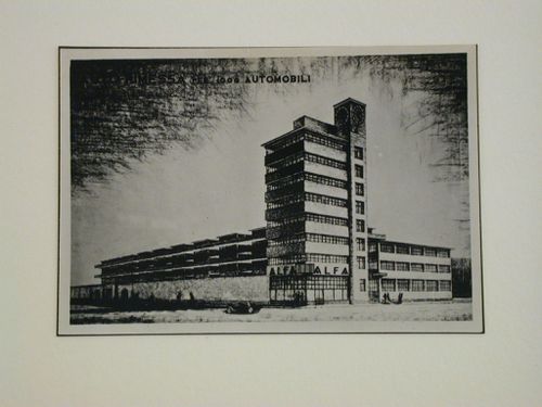 View of a drawing for a garage, Italy