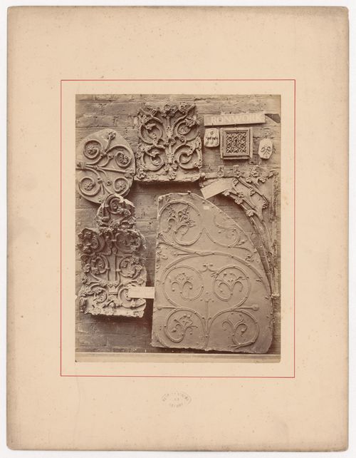 Display of casts of ironwork details at the Royal Architecture Museum, London