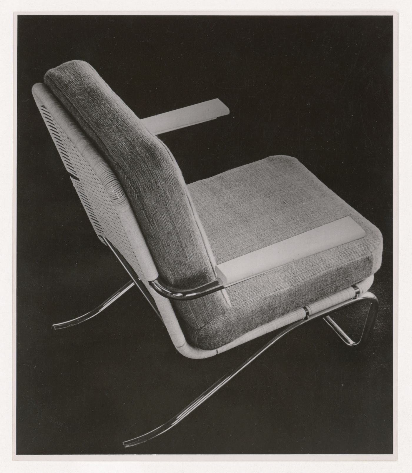 View of an elbow chair with designed by J.J.P. Oud for Metz & Co., Amsterdam, Netherlands