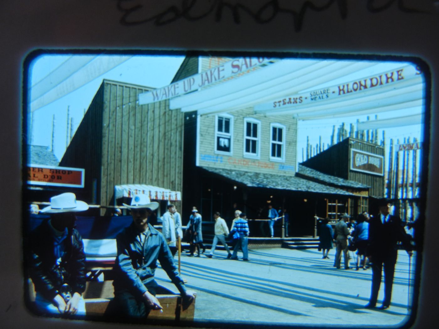 View of the Fort Edmonton-Pioneerland at La Ronde, Expo 67, Montréal, Québec