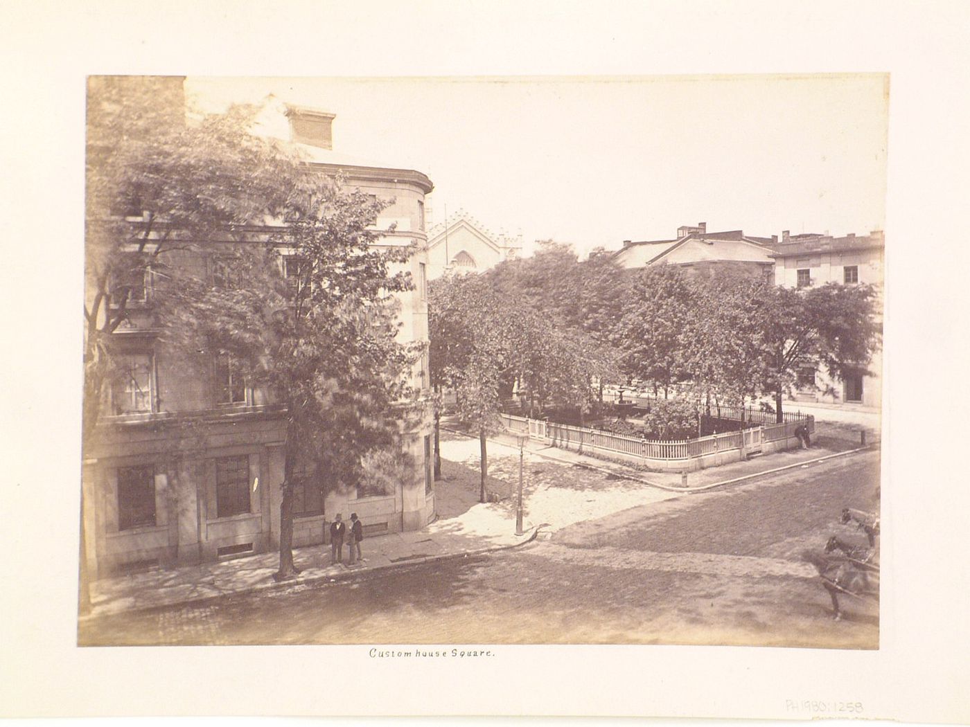 Aerial view of Custom House Square, Montréal [?], Québec