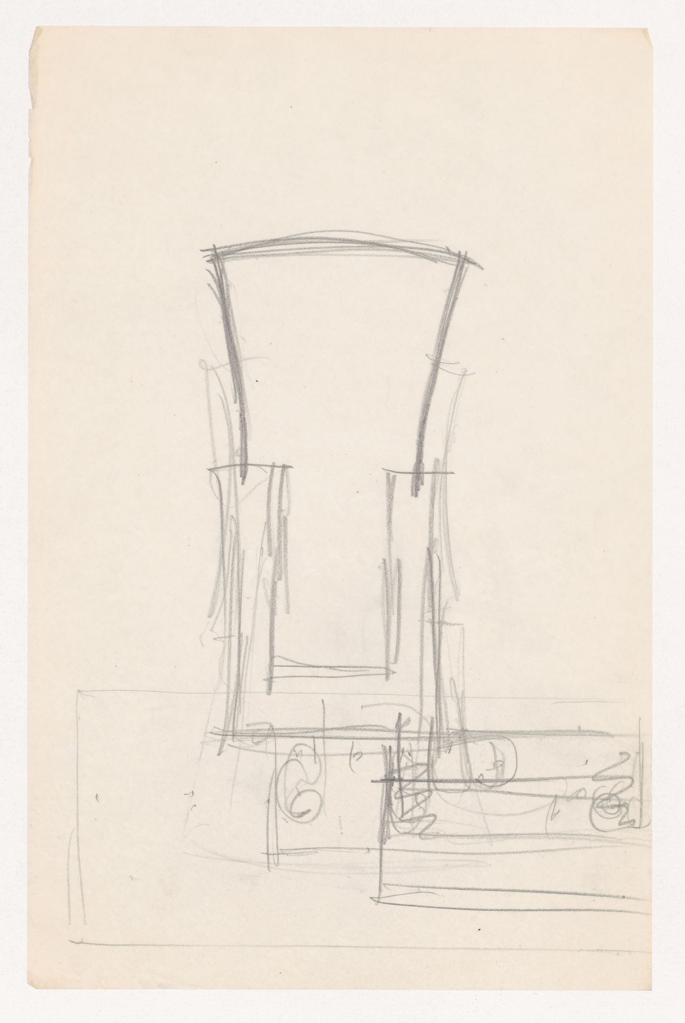 Sketch plan for an auditorium for Illinois Institute of Technology
