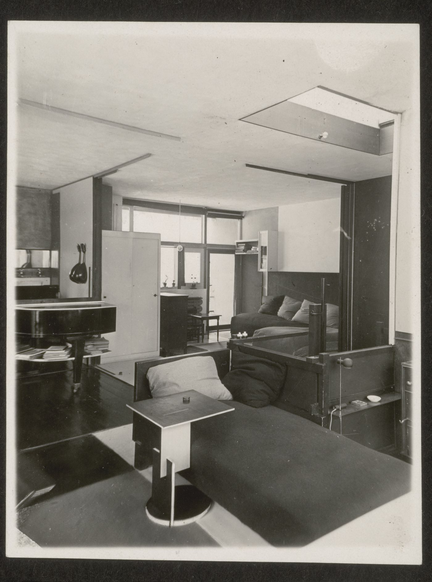 Interior view of the boy's and girl's rooms, Schröder House, Utrecht, Netherlands