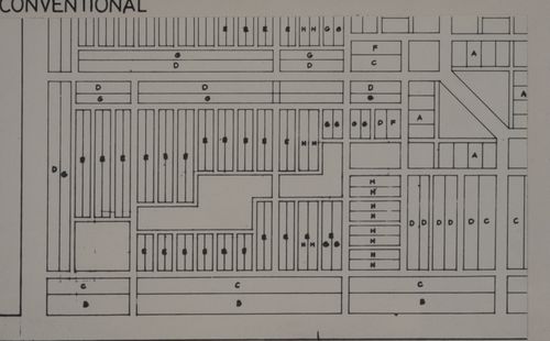 Sector site plan showing plots layout at first phase of development for the Aranya Housing Project, Indore, India