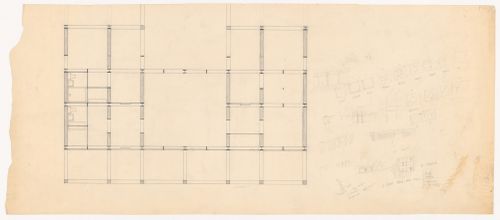 Plan with sketches for Texas House 3