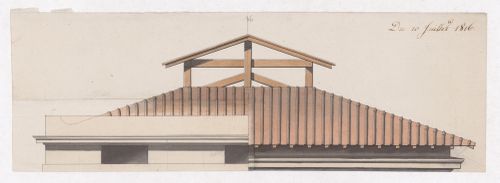 Roof elevation for Market Building, Marché des Carmes, Paris