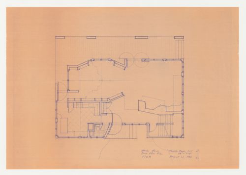 First floor plan for the Hanks-Paré Residence, Tuxedo Park, New York