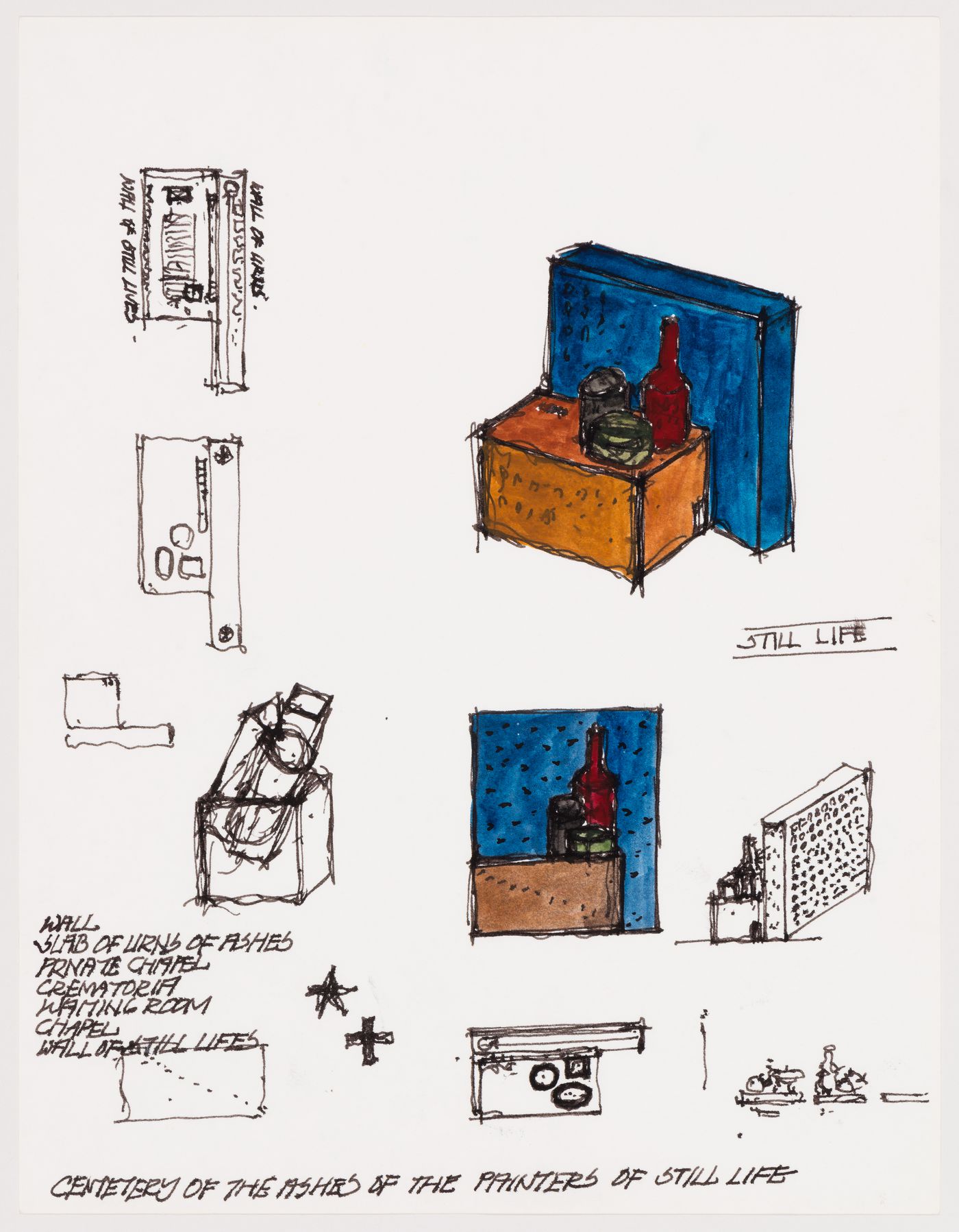 Adjusting Foundations: Cemetery for the Ashes of the Still Life Painters: sketches