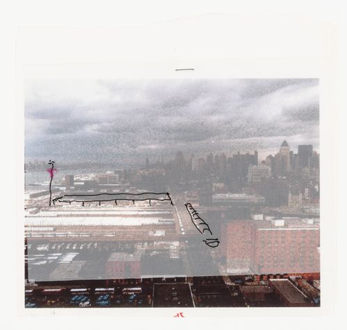 Perspective montage of the site, looking north, for IFPRI