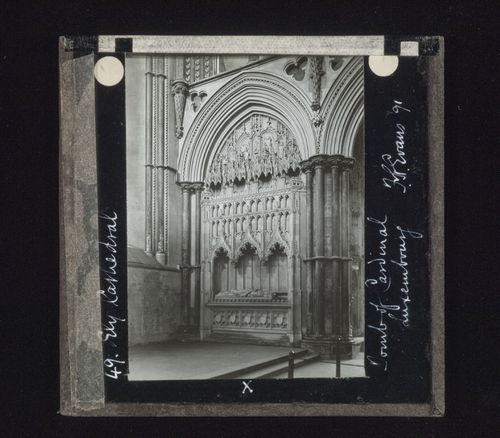 View of tomb of Cardinal Luxembourg in Ely Cathedral, Ely, Cambridgeshire, England