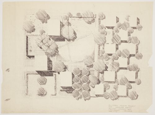 Landscape plan with sketched shade projections, Mills Creek, 46th and Aspen Streets, Huntingdon County, Pennsylvania