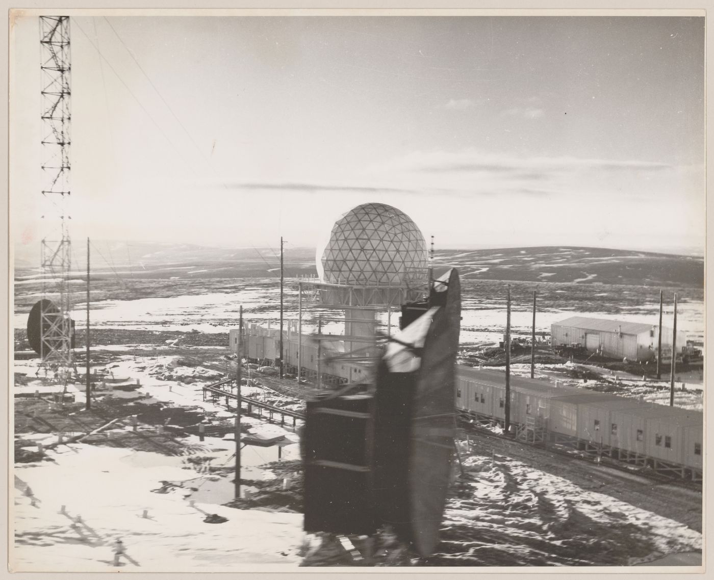 View of DEW Line radar station BAR-3, Tuktoyaktuk, Northwest Territories, Canada