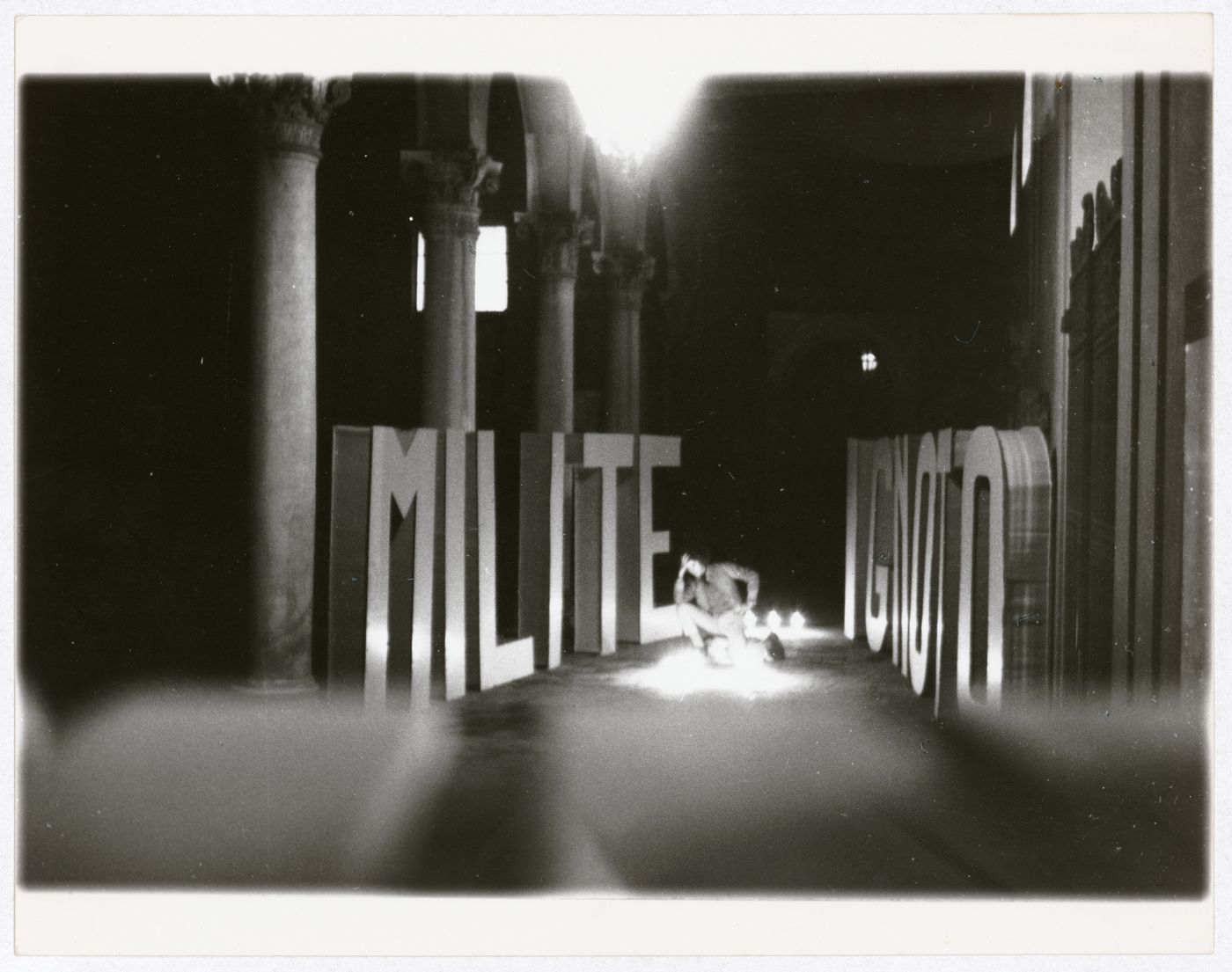 Photograph of the installation for Milite Ignoto