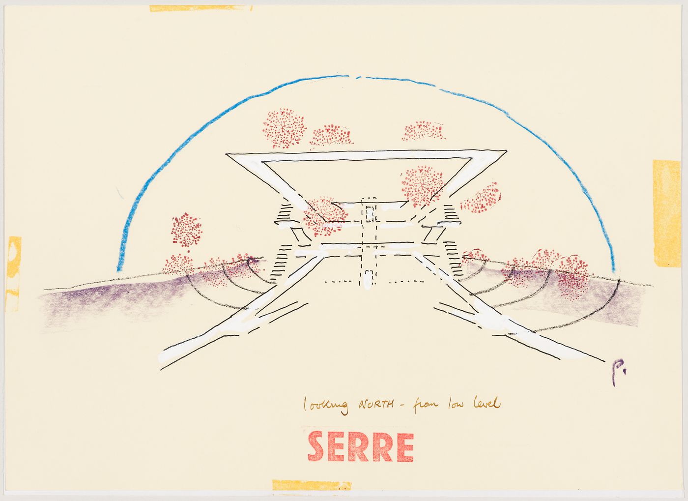 Serre (2): perspective view looking north from low level