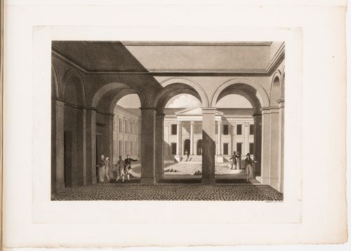 Perspectival view for an unidentified building, perhaps an hôtel