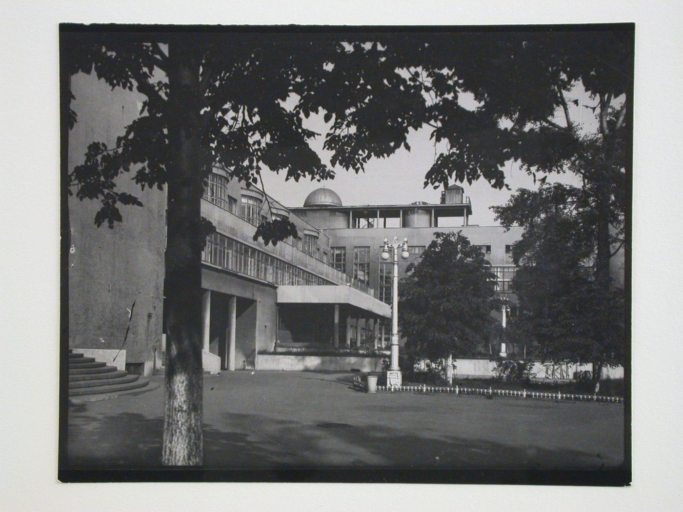 Exterior view of an entrance to the ZIL Palace of Culture (club for the Likhachev Automobile Plant workers), Moscow