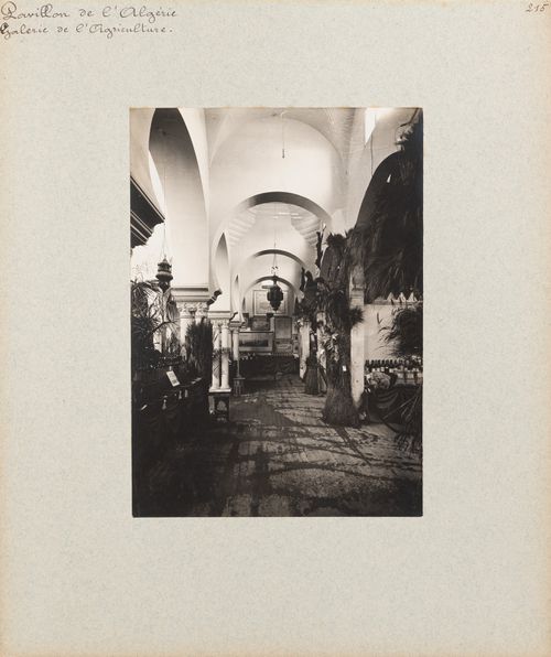 View of agricultural exhibition, Pavillon de l'Algérie, Exposition universelle, 1900, Paris, France