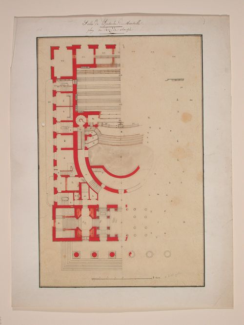 Plan of the rez-de-chaussée, of the Grand Theatre de Marseille