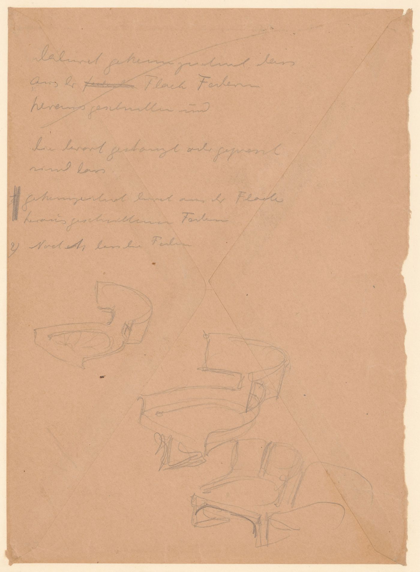 Sketches for a cantilever chair