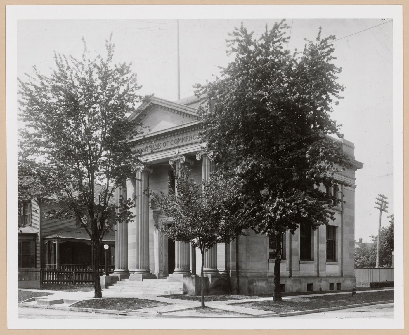 View of the principal and lateral façades of the Canadian Bank of Commerce, Walkerville, Windsor, Ontario
