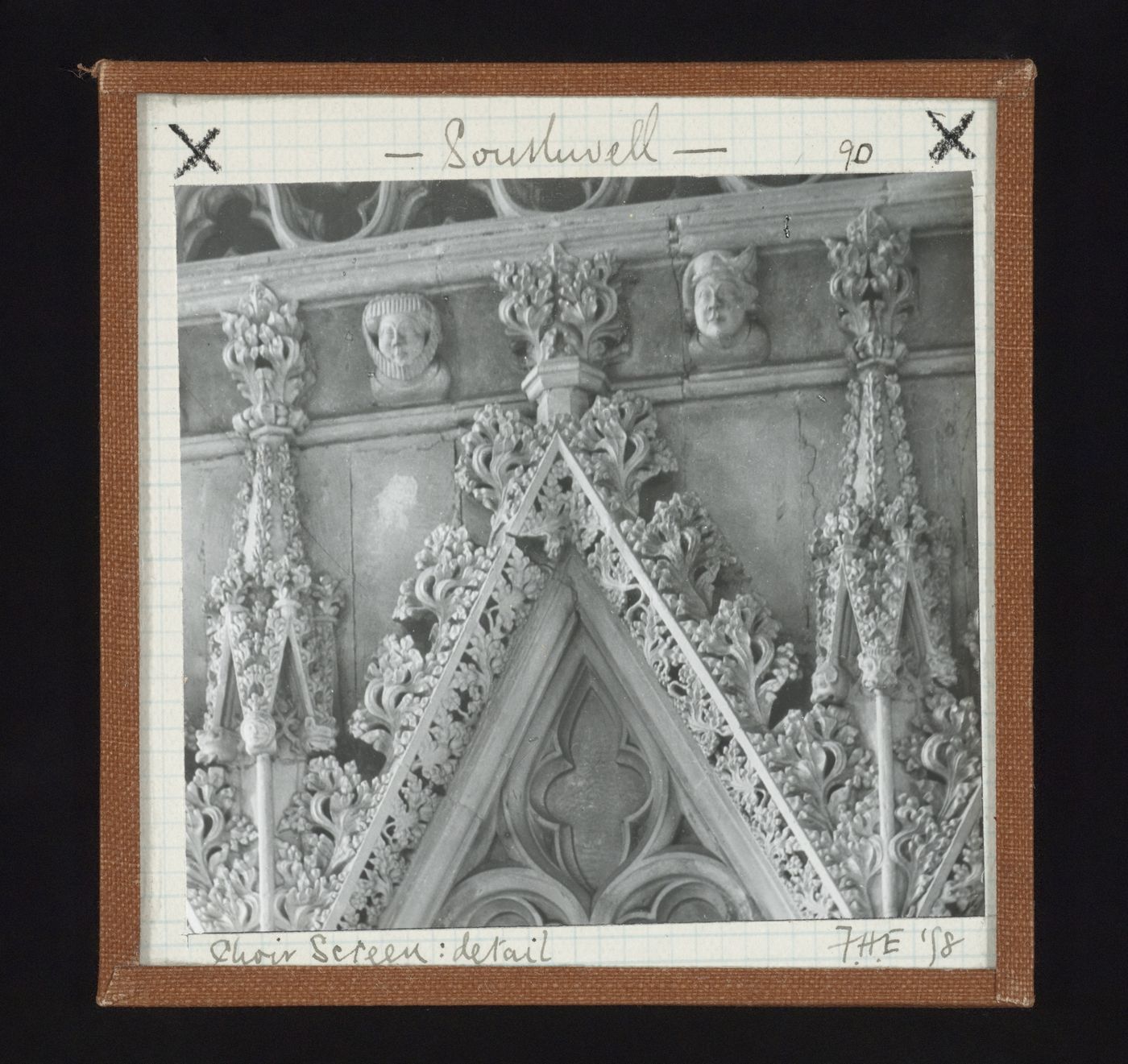 Detail view of choir screen of Southwell Minster, Southwell, Nottinghamshire, England
