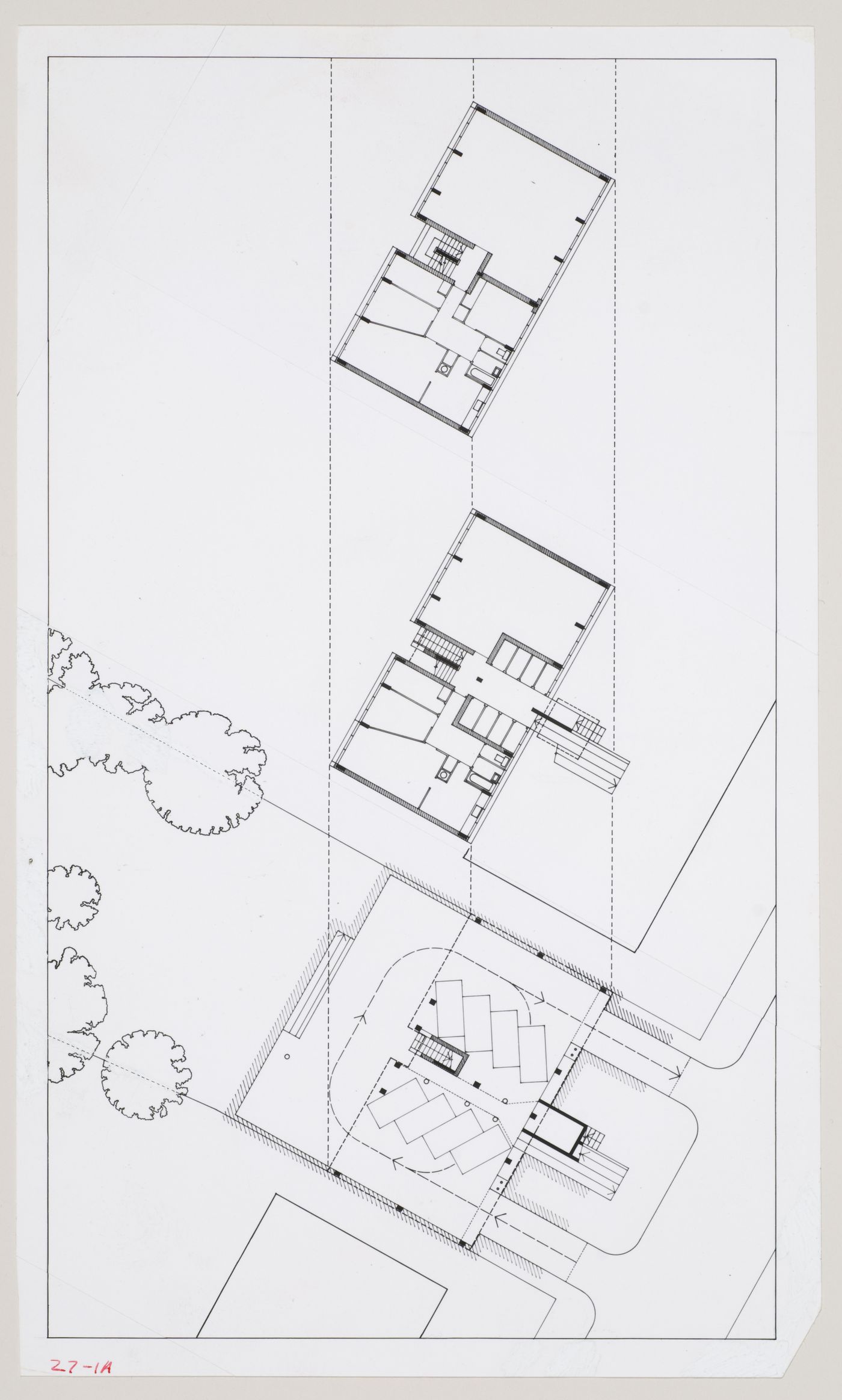 Flats at Camden Town, London, England: photograph of plans