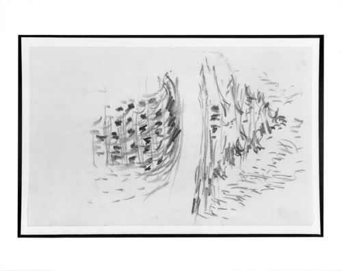 Exterior and interior sketches for the Festival Theatre, Salzburg