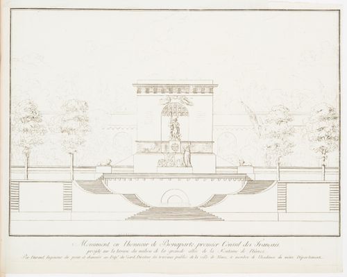 Design by Charles-Étienne Durand for a monument in honour of Bonaparte, First Consul of France, Nîmes: Elevation