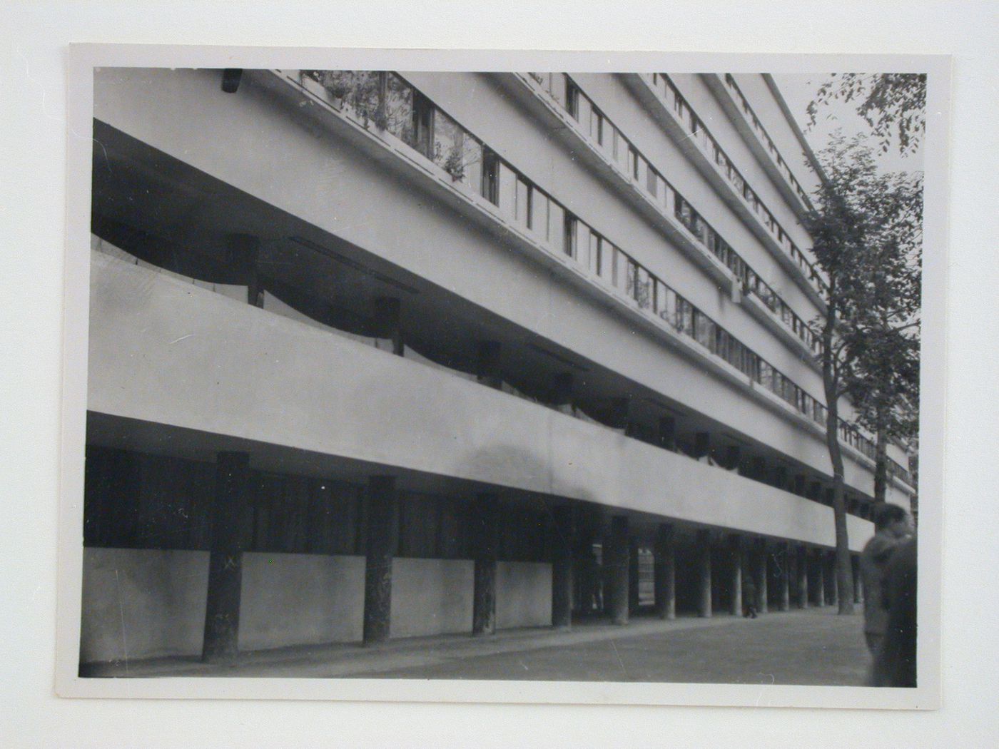 Exterior view of the Narkomfin (People's Commissariat for Finance) Apartment Building, 25 Novinskii Boulevard, Moscow