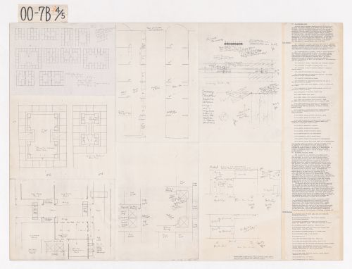 Presentation panel collage of sketches and drawings for Kawasaki project