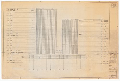 North elevation for Toronto City Hall and Civic Square, Toronto