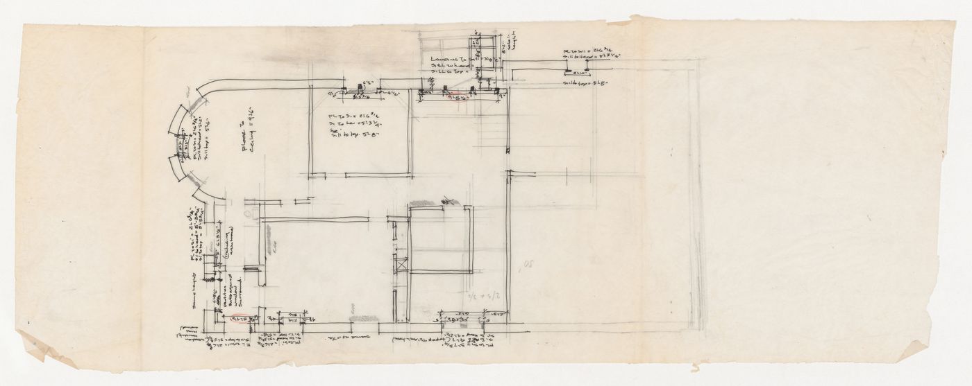 Sketch plan for Van Ginkel House, Winnipeg, Manitoba