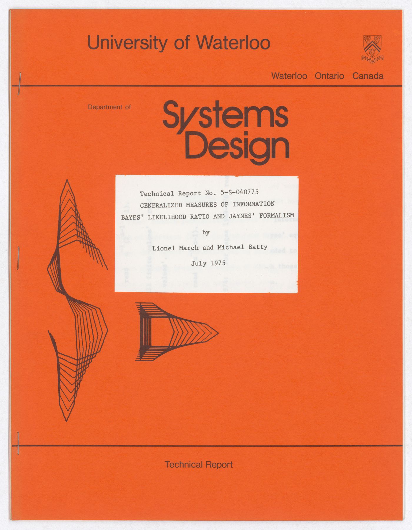 Department of systems design technical report by Lionel March and Michael Batty, University of Waterloo, Ontario, Canada