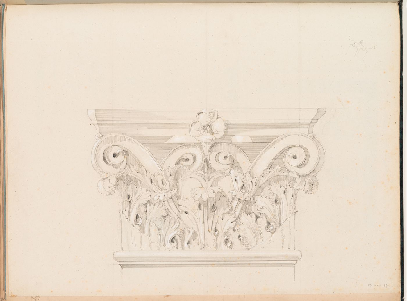 Elevation of a Corinthian capital