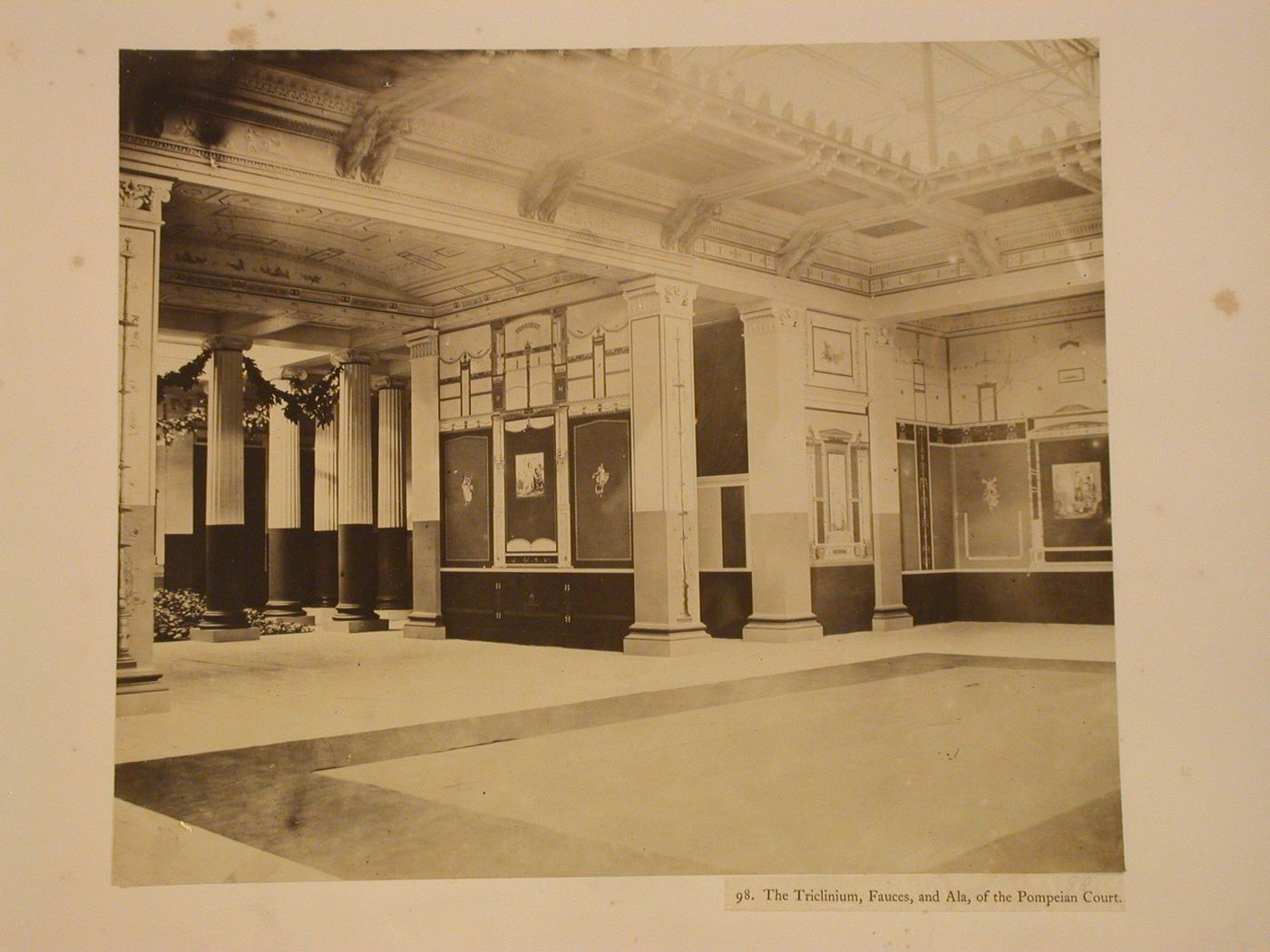 The Triclinium, Fauces, and Ala, of the Pompeian Court, Crystal Palace, Sydenham, England