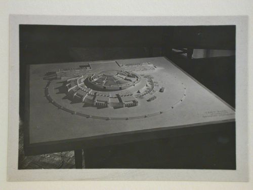Photograph of a model for the interior of a Red Army Theater, Moscow