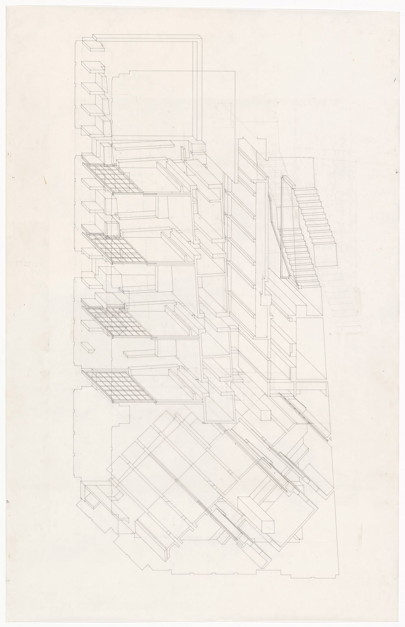 Cavalier oblique drawing for Fuller Toms Loft, New York, USA