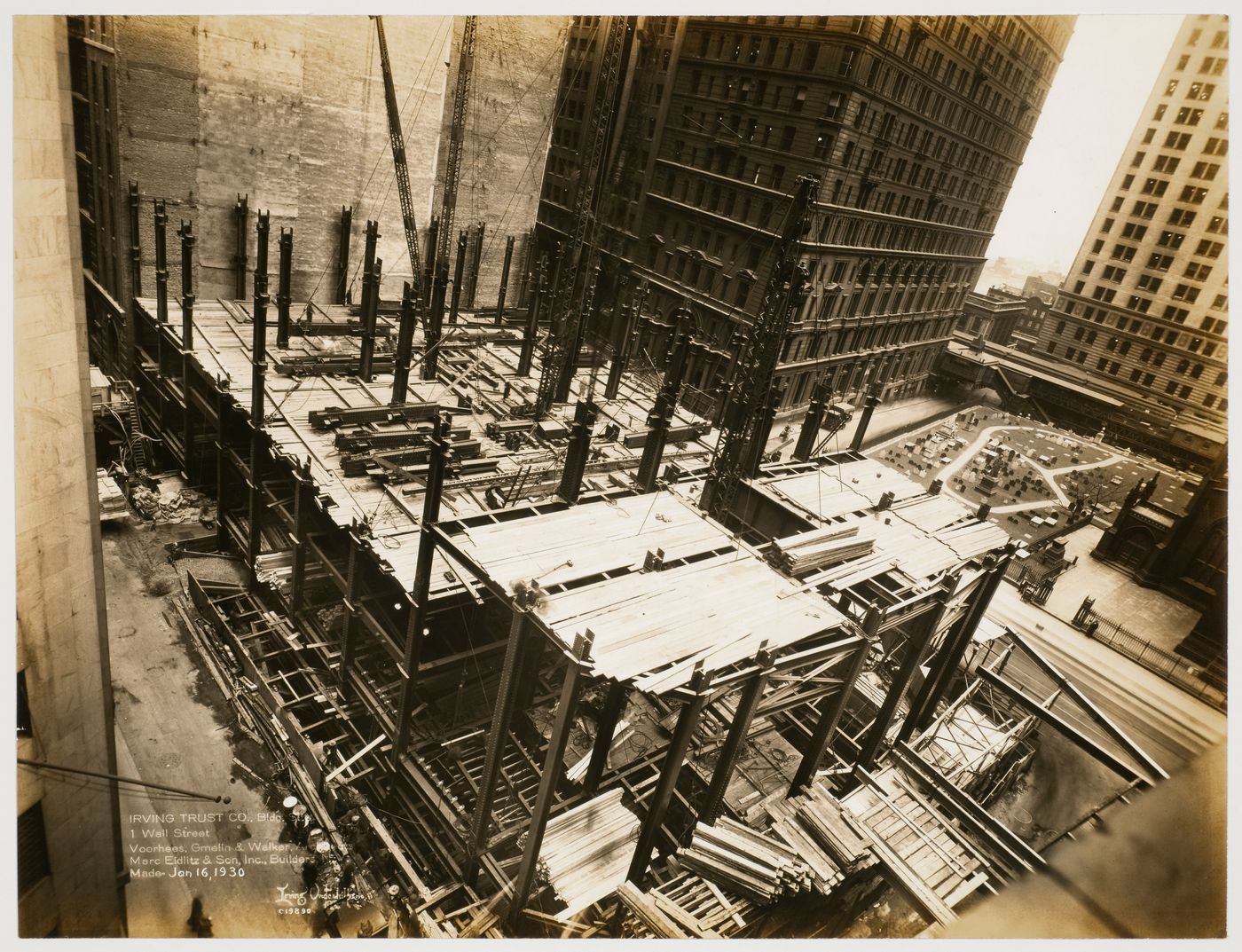 Irving Trust Company Building Site, 1 Wall Street, New York City,