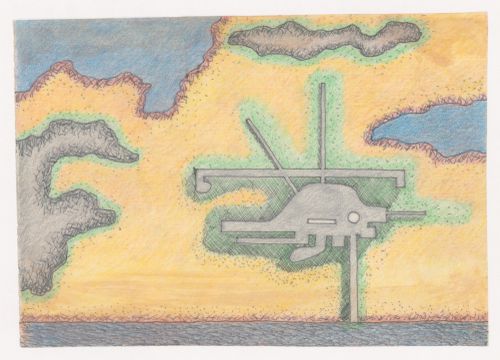 Sketch site plan for Wall House