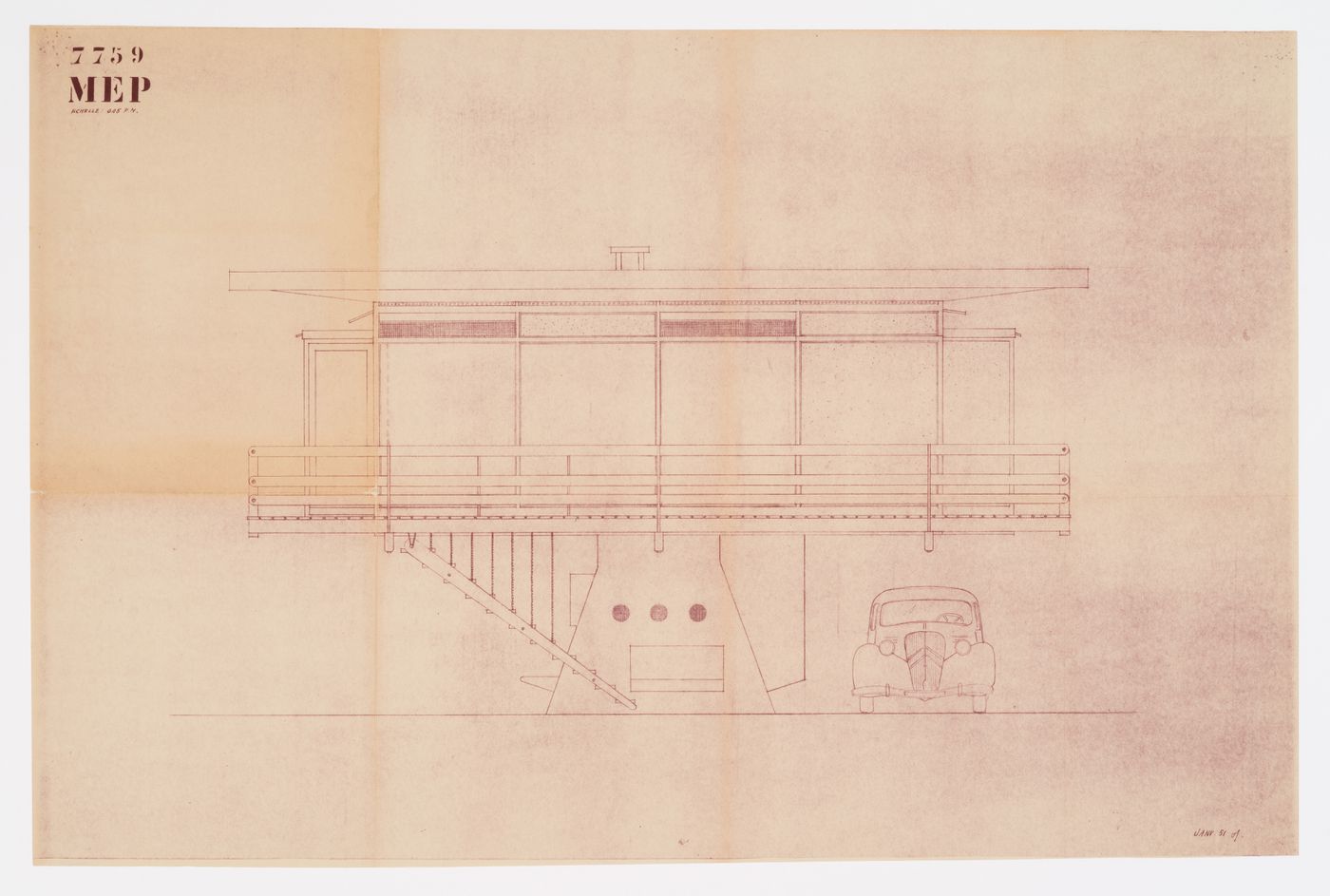Elevation for the Villa MEP