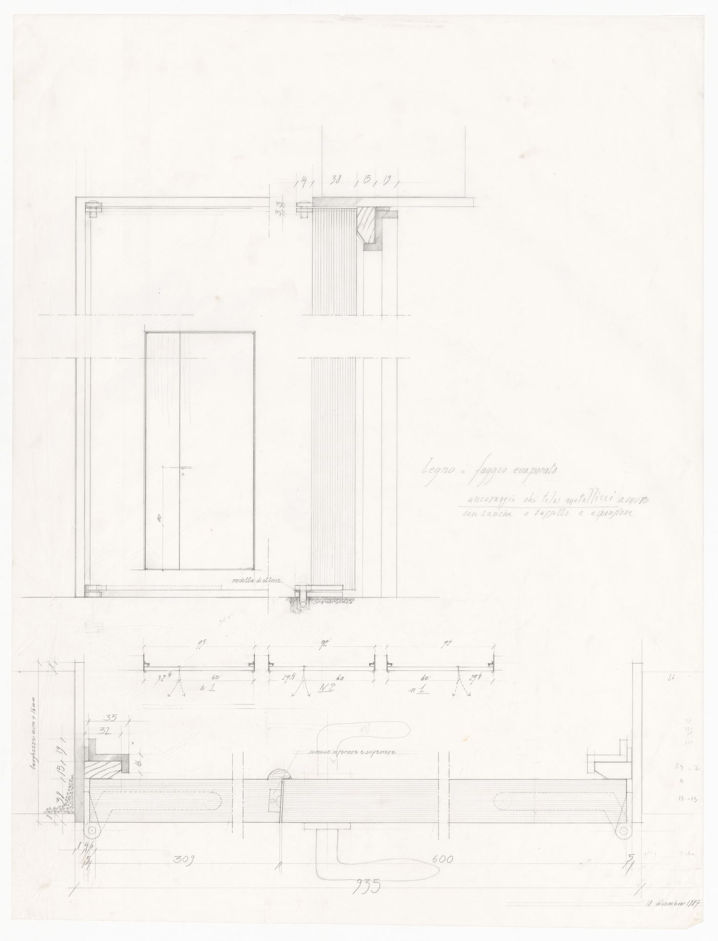 Furnishings details for Casa Longhini, Milan, Italy