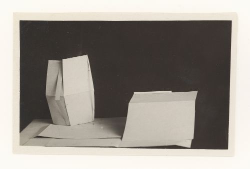 Photograph of a student model on the topic "Deep Frontal Composition" for the "Space" course at the Vkhutemas (Higher State Artistic Technical Studios), Moscow